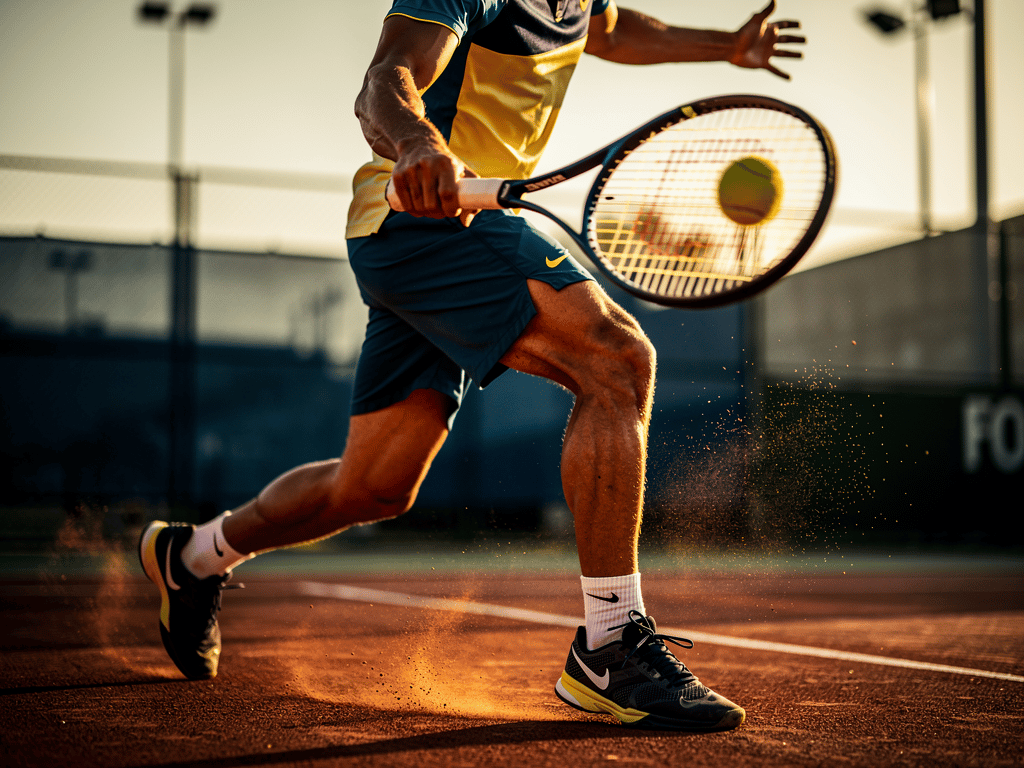 Tennis players competing